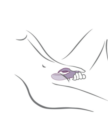 ROCKS OFF GLO GIRL VIBRADOR RABBIT MORADO