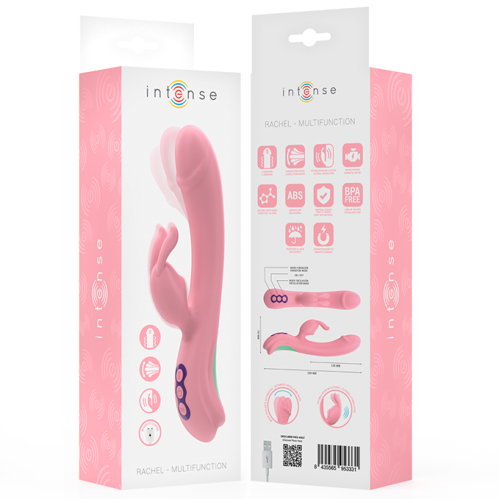 INTENSE RACHEL VIBRADOR RABBIT 5 VIBRACIONES ROSA
