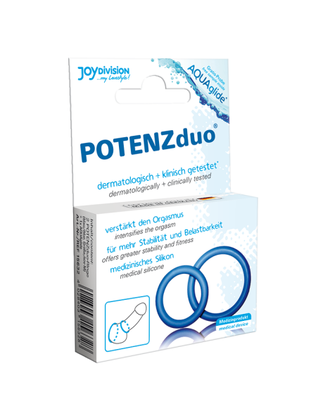 JOYDIVISION POTENZDUO ANILLOS PARA PENE AZUL M JOYDIVISION POTENZDUO ANILLOS PARA PENE AZUL M