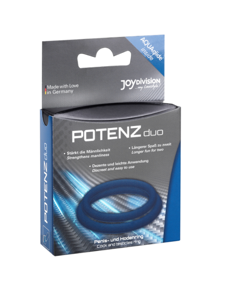 JOYDIVISION POTENZDUO ANILLOS PARA PENE AZUL M JOYDIVISION POTENZDUO ANILLOS PARA PENE AZUL M