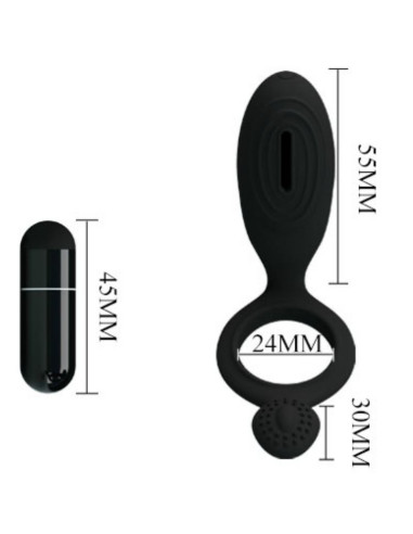 PRETTY LOVE ETHEL ANILLO VIBRADOR CON ESTIMULADOR