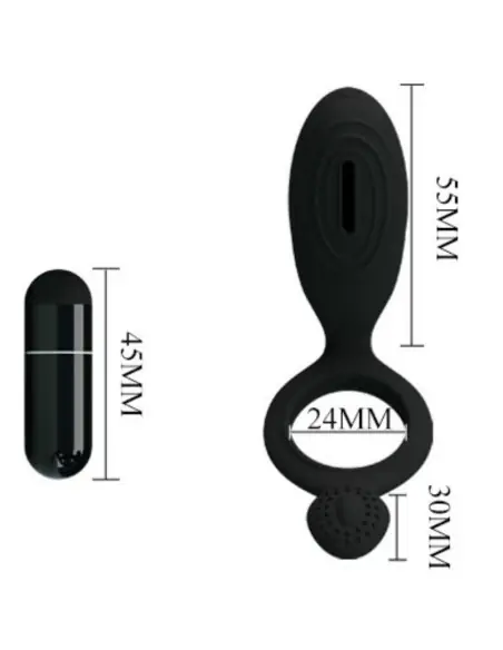 PRETTY LOVE ETHEL ANILLO VIBRADOR CON ESTIMULADOR