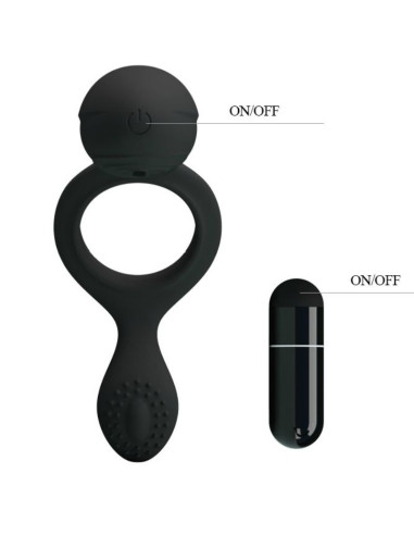PRETTY LOVE ETHEL ANILLO VIBRADOR CON ESTIMULADOR