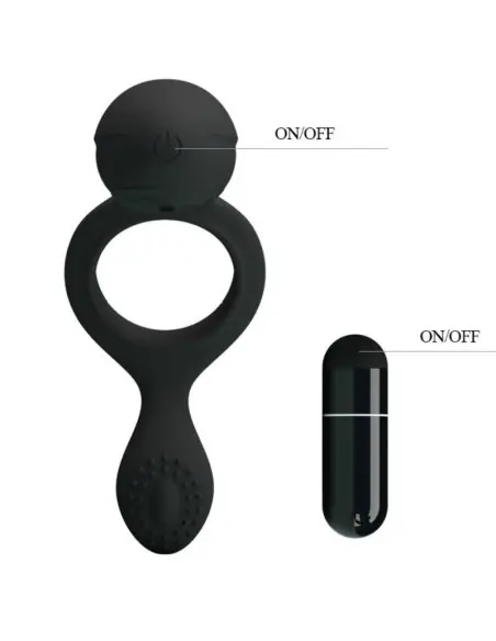 PRETTY LOVE ETHEL ANILLO VIBRADOR CON ESTIMULADOR