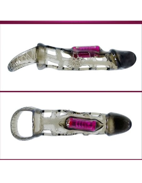 BAILE FUNDA EXTENSORA PENE CON VIBRACION Y STRAP 135 CM BAILE FUNDA EXTENSORA PENE CON VIBRACION Y STRAP 135 CM