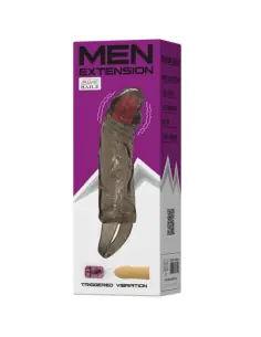 BAILE FUNDA EXTENSORA PENE CON VIBRACION Y STRAP PARA TESTICULOS 135 CM 2