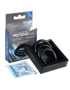 JOYDIVISION POTENZDUO PLUS PACK 3 ANILLOS PARA PENE NEGRO S M L 2