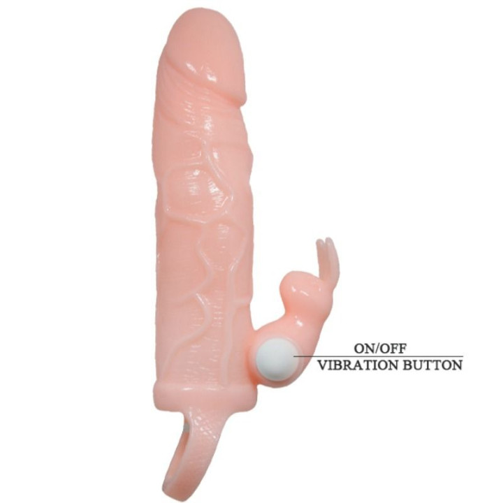 BAILE BRAVE MAN FUNDA PENE CON RABBIT VIBRADOR 165 CM NATURAL