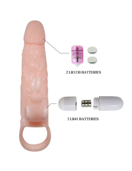 BAILE BRAVE MAN FUNDA PENE CON RABBIT VIBRADOR 165 CM NATURAL BAILE BRAVE MAN FUNDA PENE CON RABBIT VIBRADOR 165 CM NATURAL