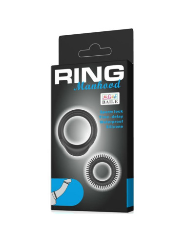 BAILE KIT 2 ANILLOS SILICONA RING MANHOOD