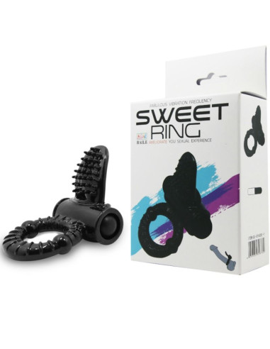 BAILE SWEET RING ANILLO VIBRADOR CON RABBIT TEXTURADO