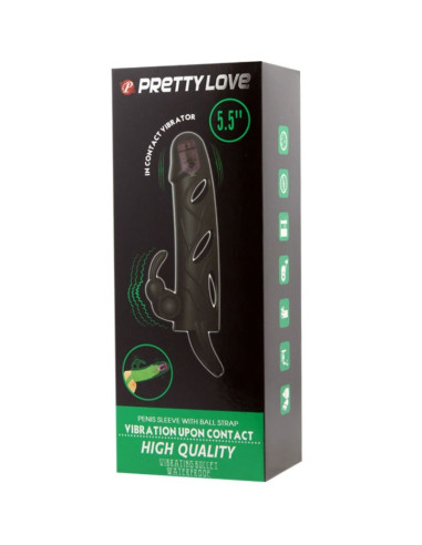 PRETTY LOVE FUNDA SILICONA CON VIBRACION 14 CM 20