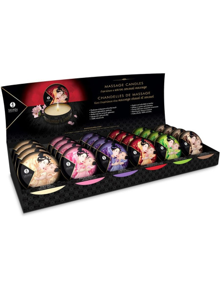 SHUNGA MINI CARESS BY CANDLELIGHT DISPLAY VELAS MASAJE 24 UDS