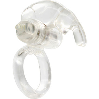 SEVEN CREATIONS ANILLO VIBRADOR DE SILICONA TRANSPARENTE