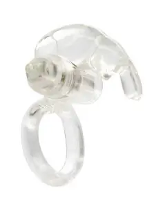 SEVEN CREATIONS ANILLO VIBRADOR DE SILICONA TRANSPARENTE