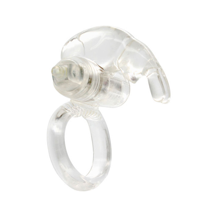 SEVEN CREATIONS ANILLO VIBRADOR DE SILICONA TRANSPARENTE