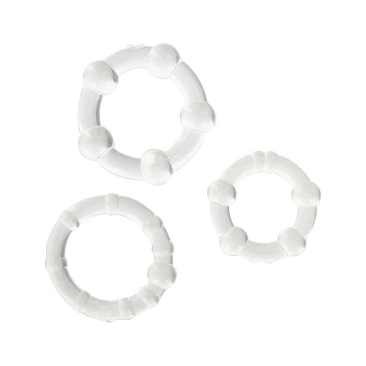 SEVEN CREATIONS JUEGO TRES ANILLOS PENE TRANSPARENTE