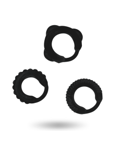 ADDICTED TOYS SET 3 ANILLOS PENE NEGRO 2
