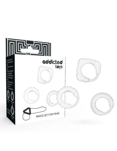 ADDICTED TOYS SET 3 ANILLOS PENE CLEAR
