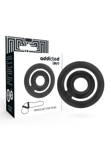 ADDICTED TOYS POTENZ SET ANILLOS PENE NEGRO