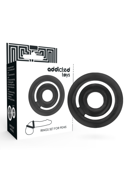 ADDICTED TOYS POTENZ SET ANILLOS PENE NEGRO ADDICTED TOYS POTENZ SET ANILLOS PENE NEGRO