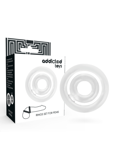 ADDICTED TOYS POTENZ SET ANILLOS PENE CLEAR