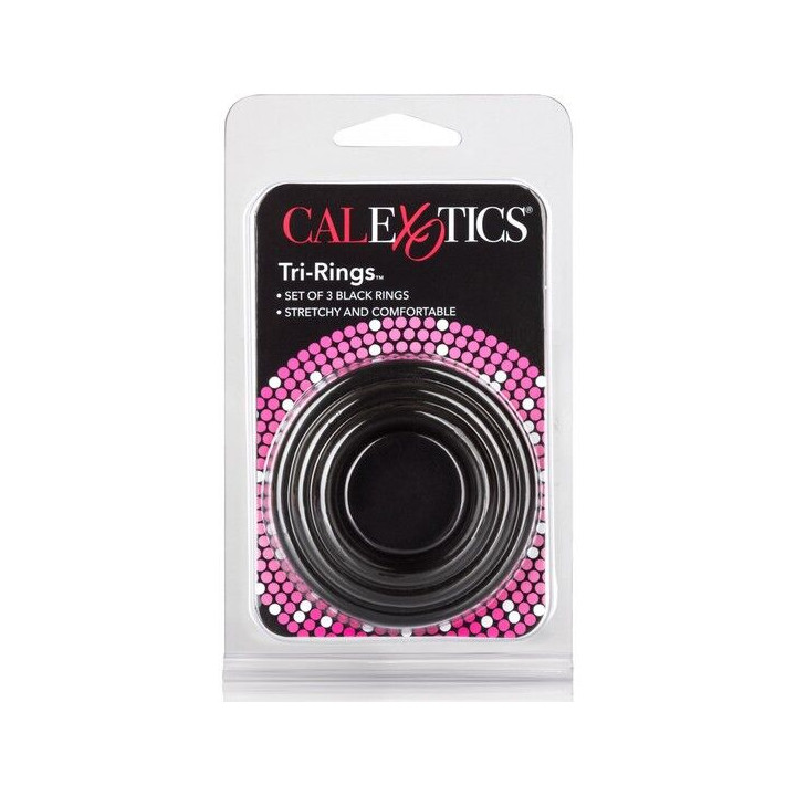 CALEXOTICS SET TRES ANILLAS NEGRO ERECCION