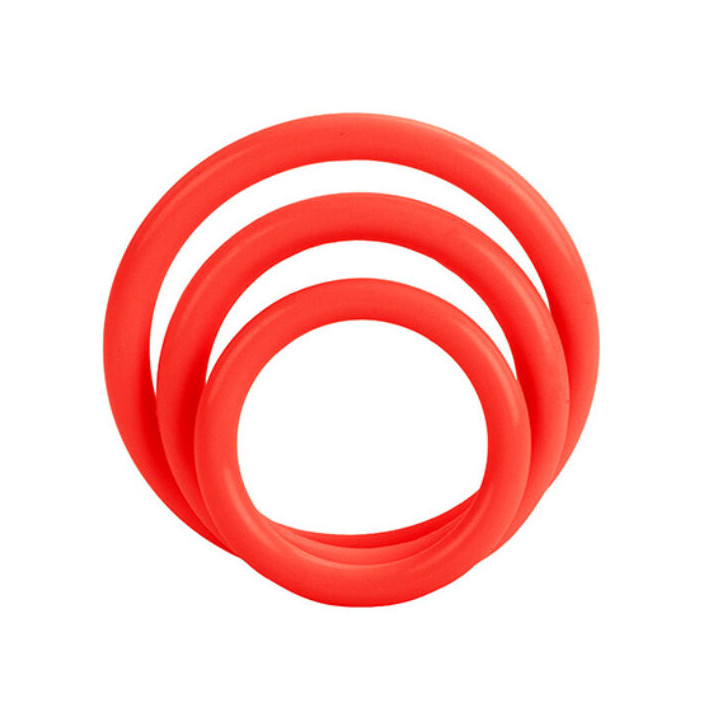 CALEXOTICS SET TRES ANILLAS ERECCION ROJO