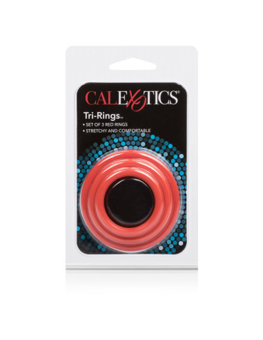 CALEXOTICS SET TRES ANILLAS ERECCION ROJO