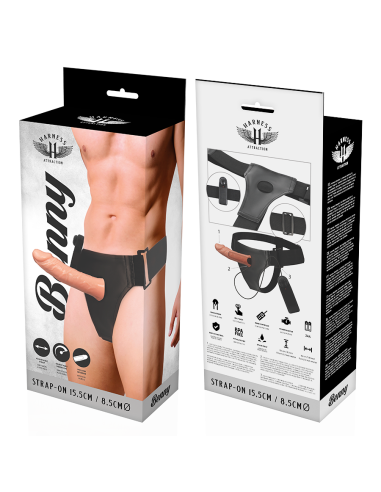 HARNESS ATTRACTION ARNES HUECO BENNY CON VIBRADOR 15 CM O 45 CM