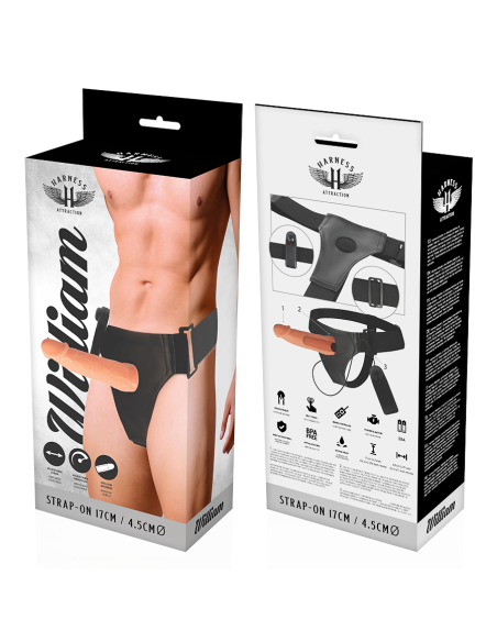HARNESS ATTRACTION ARNES HUECO WILLIAN CON VIBRADOR 17 CM O 45 CM HARNESS ATTRACTION ARNES HUECO WILLIAN CON VIBRADOR 17 CM O 45 CM