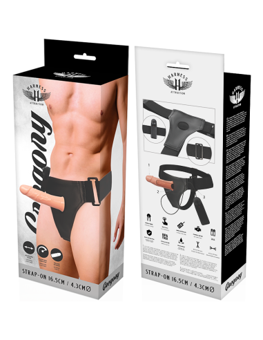 HARNESS ATTRACTION ARNES HUECO GREGORY CON VIBRADOR 165 CM O 43 CM