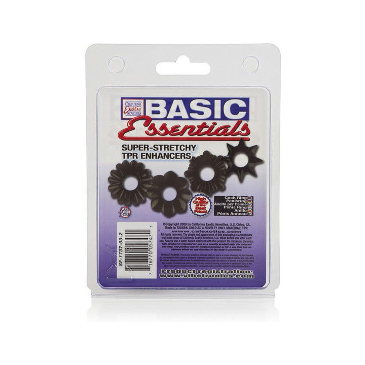 CALEXOTICS BASIC SET 4 ANILLAS PENE TPR