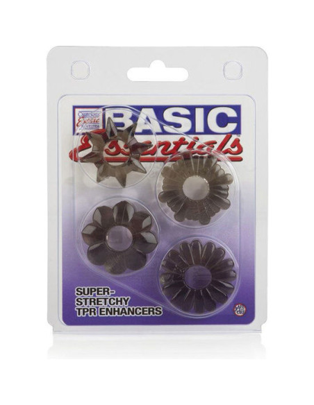CALEXOTICS BASIC SET 4 ANILLAS PENE TPR CALEXOTICS BASIC SET 4 ANILLAS PENE TPR
