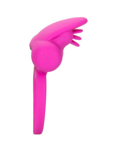 CALEXOTICS DUAL CLIT FLICKER ENHANCER DOBLE ANILLO VIBRADOR DE SILICONA ROSA 2