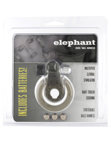 SEVEN CREATIONS ANILLO VIBRADOR CON ELEFANTE ESTIMULADOR