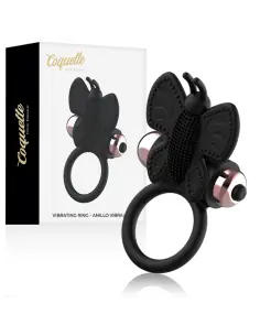COQUETTE CHIC DESIRE COCK RING BUTTERFLY ANILLO VIBRADOR NEGRO GOLD