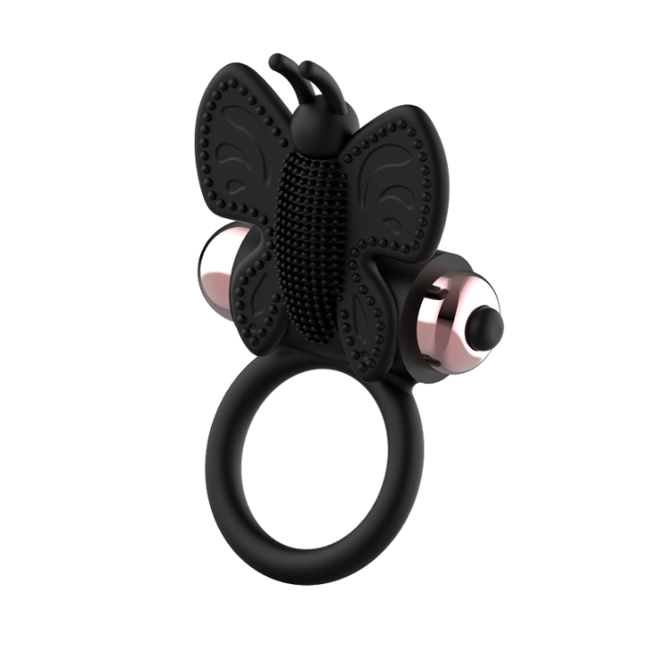 COQUETTE CHIC DESIRE COCK RING BUTTERFLY ANILLO VIBRADOR NEGRO GOLD