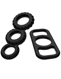 ADDICTED TOYS SET 4 ANILLOS SILICONA PARA EL PENE 2