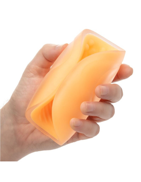 CALEXOTICS BEADED GRIP MASTURBADOR TEXTURADO NARANJA