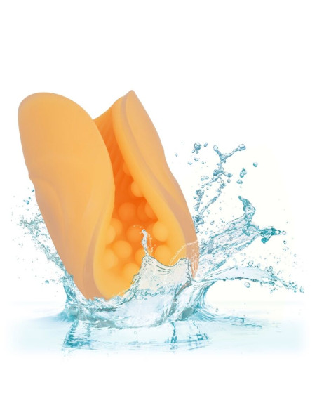 CALEXOTICS BEADED GRIP MASTURBADOR TEXTURADO NARANJA
