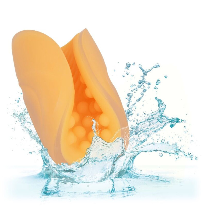 CALEXOTICS BEADED GRIP MASTURBADOR TEXTURADO NARANJA