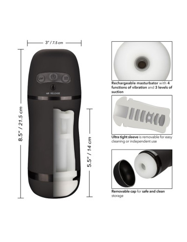 CALEXOTICS OPTIMUM POWER MASTURBADOR CON VIBRACION Y ONDAS ESTIMULADORAS