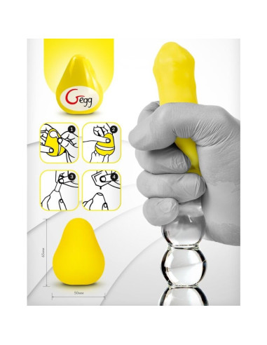 G VIBE HUEVO MASTURBADOR TEXTURADO REUTILIZABLE AMARILLO