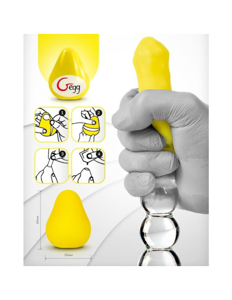 G VIBE HUEVO MASTURBADOR TEXTURADO REUTILIZABLE AMARILLO G VIBE HUEVO MASTURBADOR TEXTURADO REUTILIZABLE AMARILLO