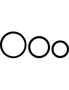 OHMAMA SET 3 ANILLOS DE SILICONA NEGRO