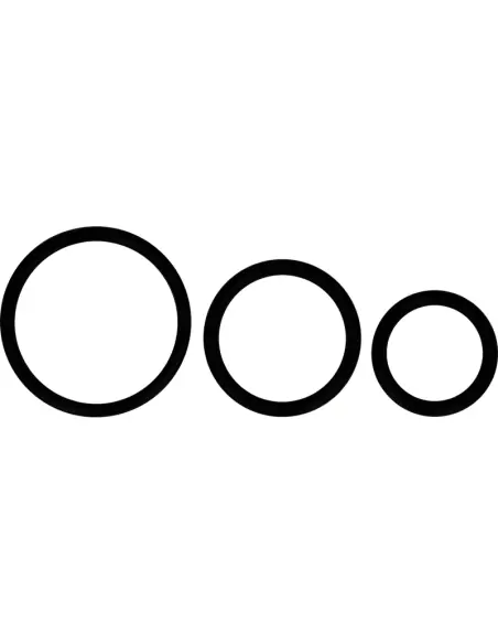 OHMAMA SET 3 ANILLOS DE SILICONA NEGRO