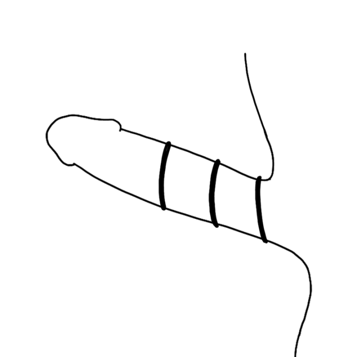 OHMAMA SET 3 ANILLOS DE SILICONA NEGRO