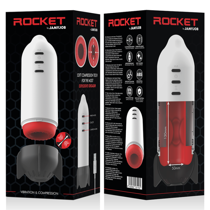 JAMYJOB ROCKET MASTURBADOR TECNOLOGIA SOFT COMPRESSION Y VIBRACION