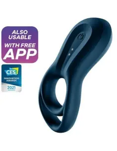 SATISFYER EPIC DUO ANILLO VIBRADOR APP AZUL